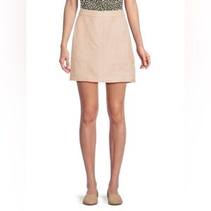 Theory Linen Blend Mini Skirt